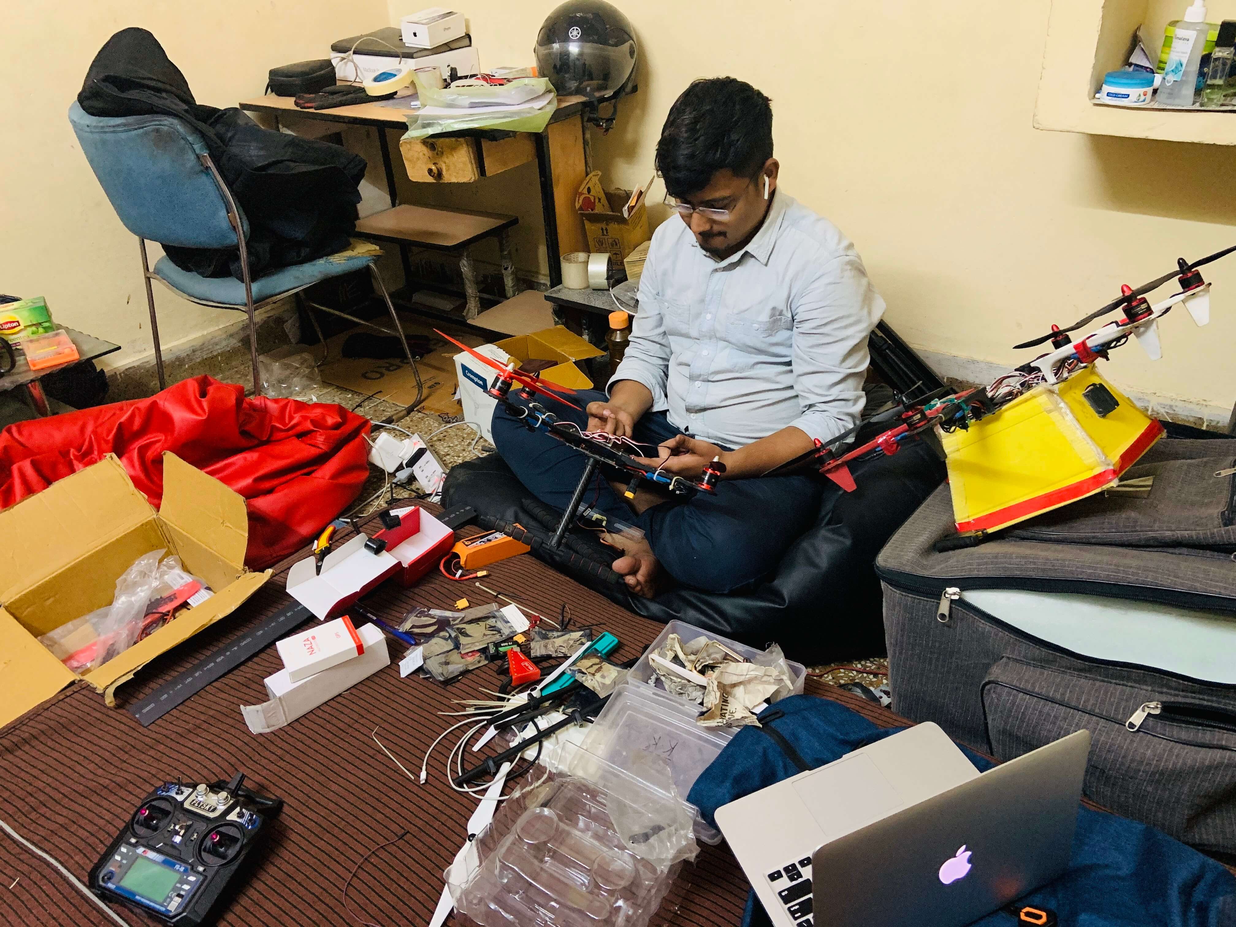 Started delivering Made in India drones to Indian Army & met Dipanshu.